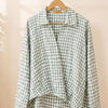 Women's Gingham Check Wrap Top