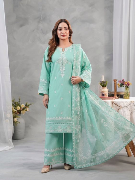 Premium 3-Piece Embroidered Cotton Suite -  Hayats Collections