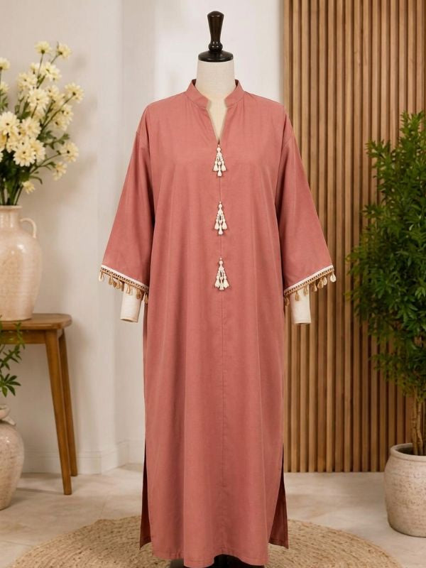 Premium Tassel Detail Kaftan Maxi Dress | VG1847