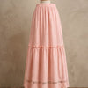 Bohemian Flared Cotton Maxi Skirt