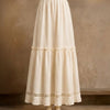 Bohemian Flared Cotton Maxi Skirt